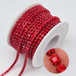 Crystal Cup Chain Rhinestone Trim for Garments, Bags and Shoes