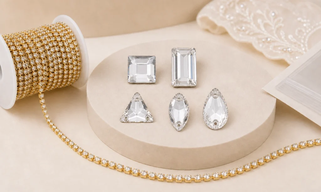 Mixed rhinestone styles, sizes and colors for bulk sourcing