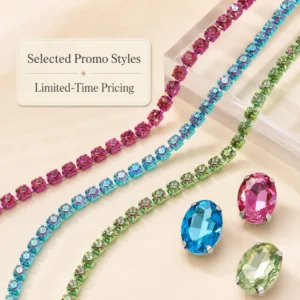 Selected rhinestone styles on promotion