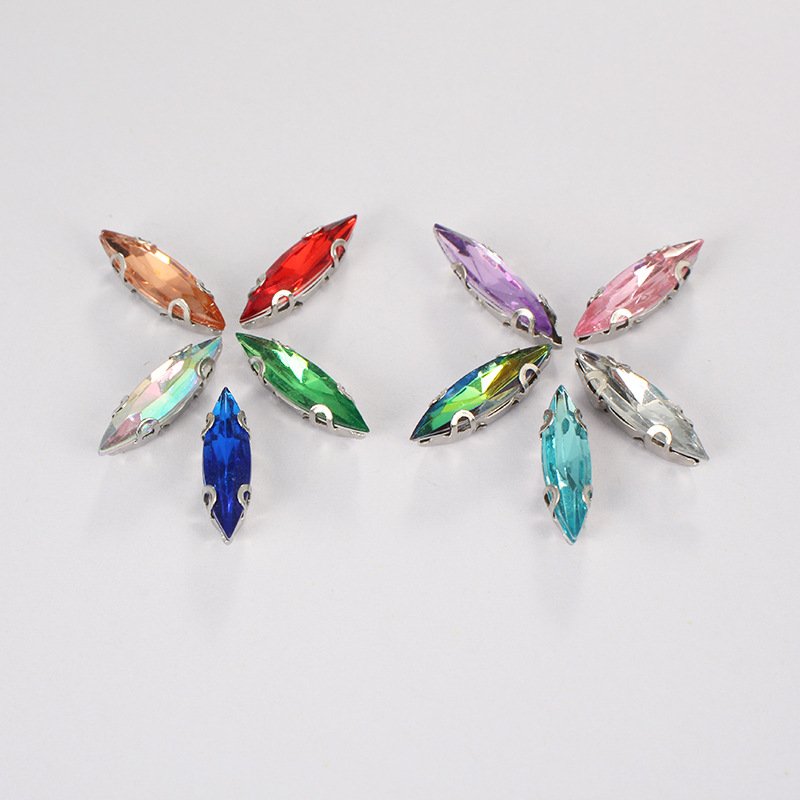 Slender Marquise Acrylic Sew-on Claw Rhinestones for Garment Accessories main image Slender Marquise Acrylic Sew-on Claw Rhinestones for Garment Accessories main image