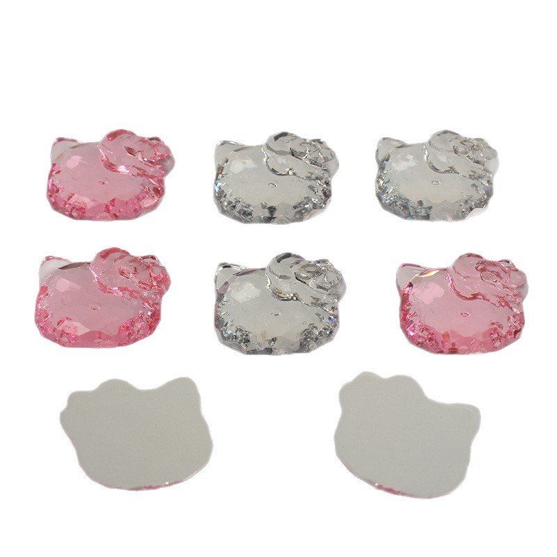 Cat Head Acrylic Flat Back Rhinestones for DIY Phone Cases, Gloves & Craft Decoration gallery image 2