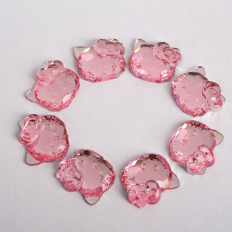 Cat Head Acrylic Flat Back Rhinestones for DIY Phone Cases, Gloves & Craft Decoration gallery image 1