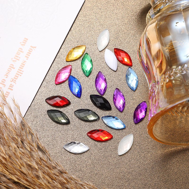 Marquise Faceted Acrylic Flat Back Rhinestones for Nail Art, Earrings & Apparel Decoration main image Marquise Faceted Acrylic Flat Back Rhinestones for Nail Art, Earrings & Apparel Decoration main image