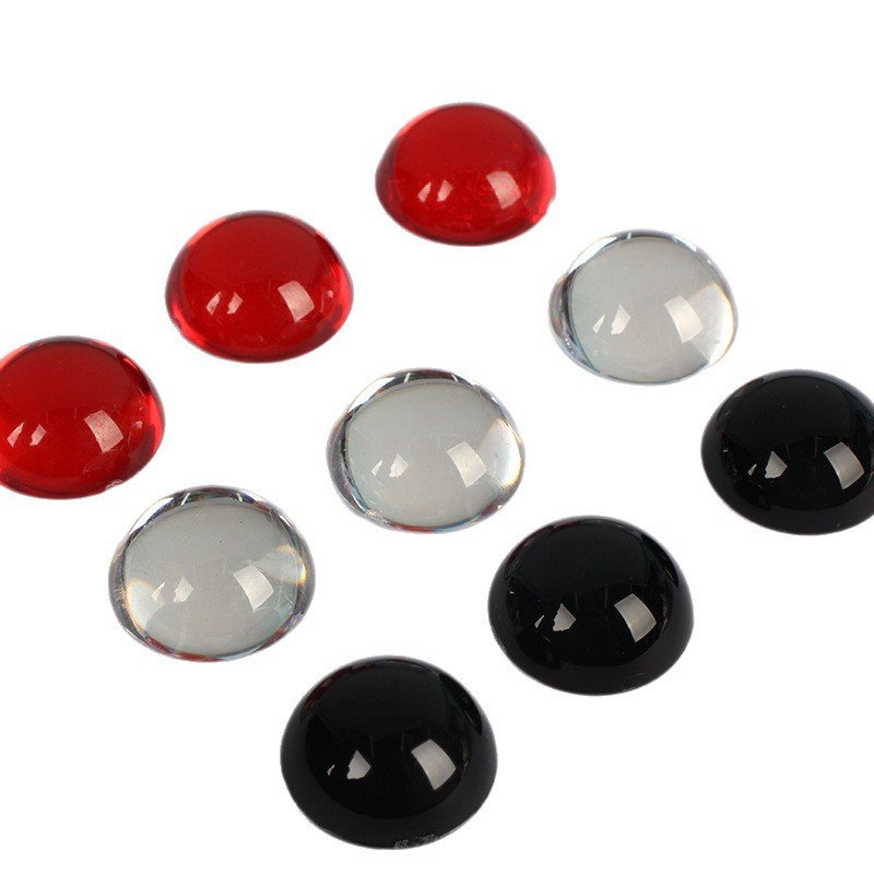 Round Cabochon Acrylic Flat Back Rhinestones for Doll Eyes, Hair Clips & DIY Crafts gallery image 2