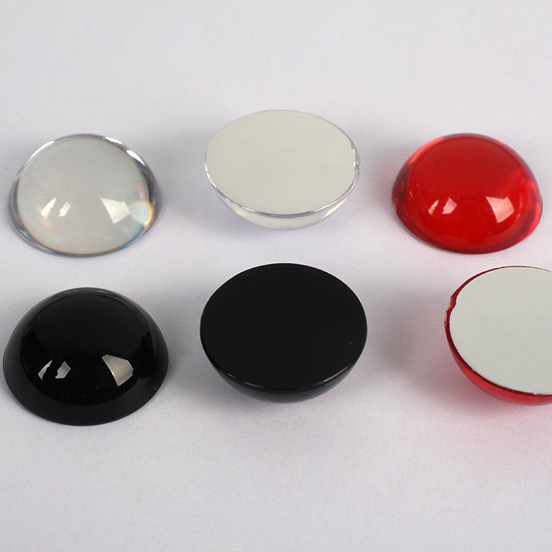 Round Cabochon Acrylic Flat Back Rhinestones for Doll Eyes, Hair Clips & DIY Crafts gallery image 1