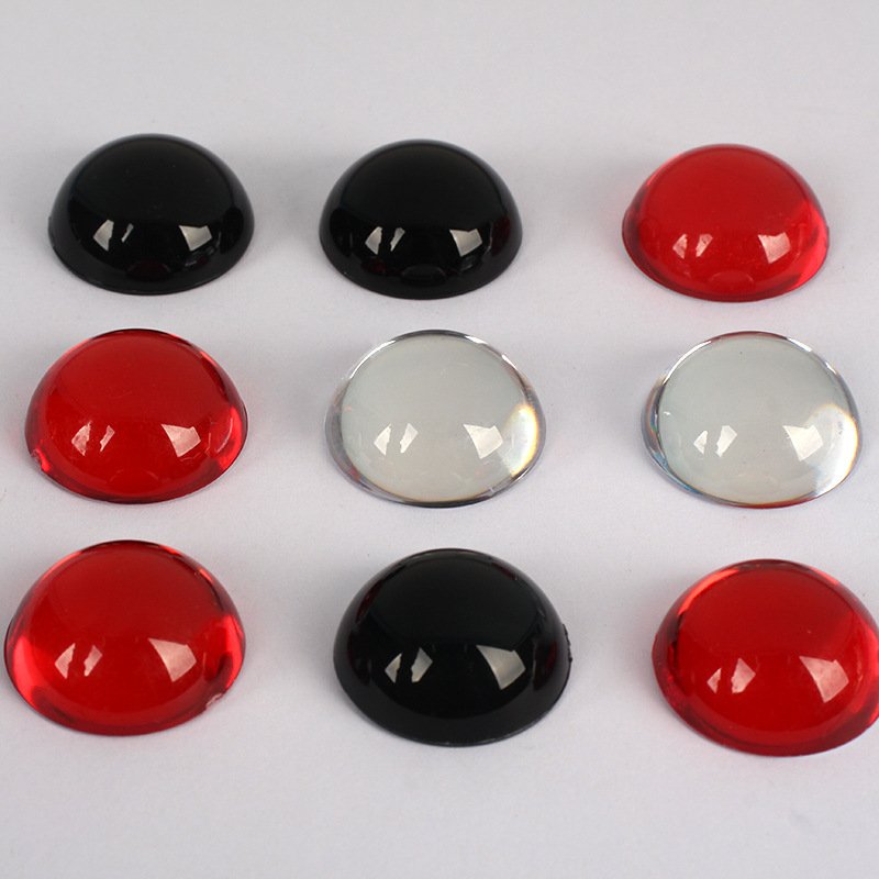 Round Cabochon Acrylic Flat Back Rhinestones for Doll Eyes, Hair Clips & DIY Crafts main image Round Cabochon Acrylic Flat Back Rhinestones for Doll Eyes, Hair Clips & DIY Crafts main image