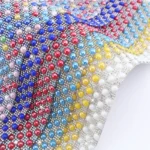 Ceramic pearl rhinestone sheet color options for fashion decoration projects