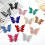 Butterfly rhinestone patch applique for garments shoes and bags