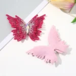 Butterfly rhinestone patch applique for garments shoes and bags