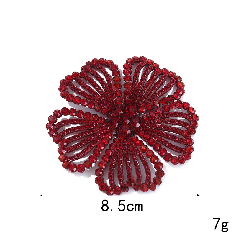 8.5cm camellia rhinestone patch size reference for accessory decoration