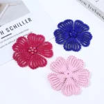 Camellia rhinestone patch applique for shoes bags and hair accessories