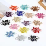 Flower rhinestone applique color options for fashion decoration projects