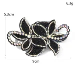 9x5.3cm flower rhinestone patch size reference for accessory decoration