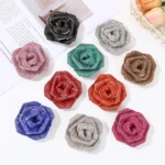 Rose rhinestone applique color options for fashion decoration projects