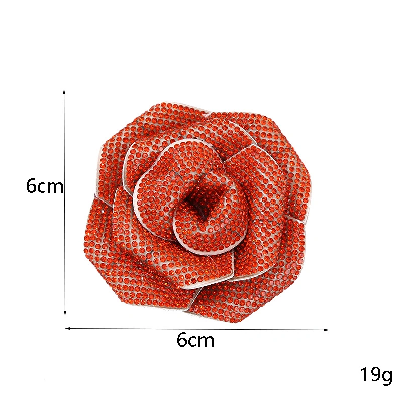 6x6cm rose rhinestone patch size reference for accessory decoration