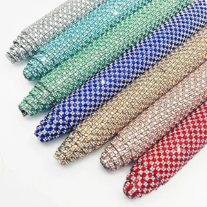 4mm glass rhinestone mesh sheet for shoes bags and garment decoration