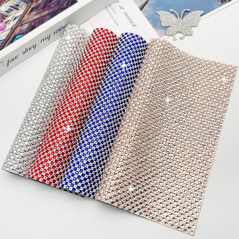 4mm glass rhinestone mesh sheet for garments shoes and accessories