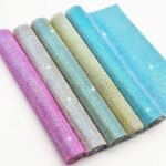 Iridescent glass rhinestone sheet rolls for bags garments and DIY decoration Iridescent glass rhinestone sheet rolls for bags garments and DIY decoration