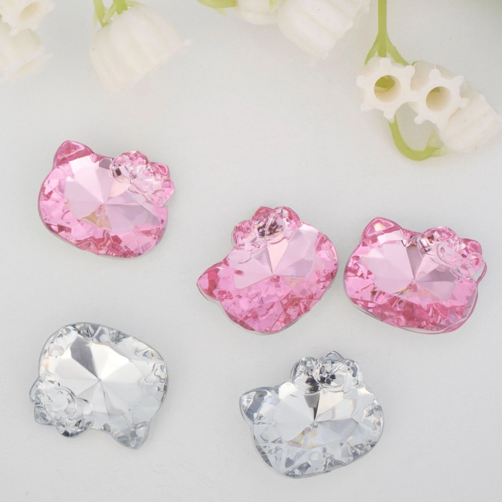 Cat Face Bow Acrylic Point Back Rhinestones for DIY Accessories gallery image 2 Cat Face Bow Acrylic Point Back Rhinestones for DIY Accessories gallery image 2