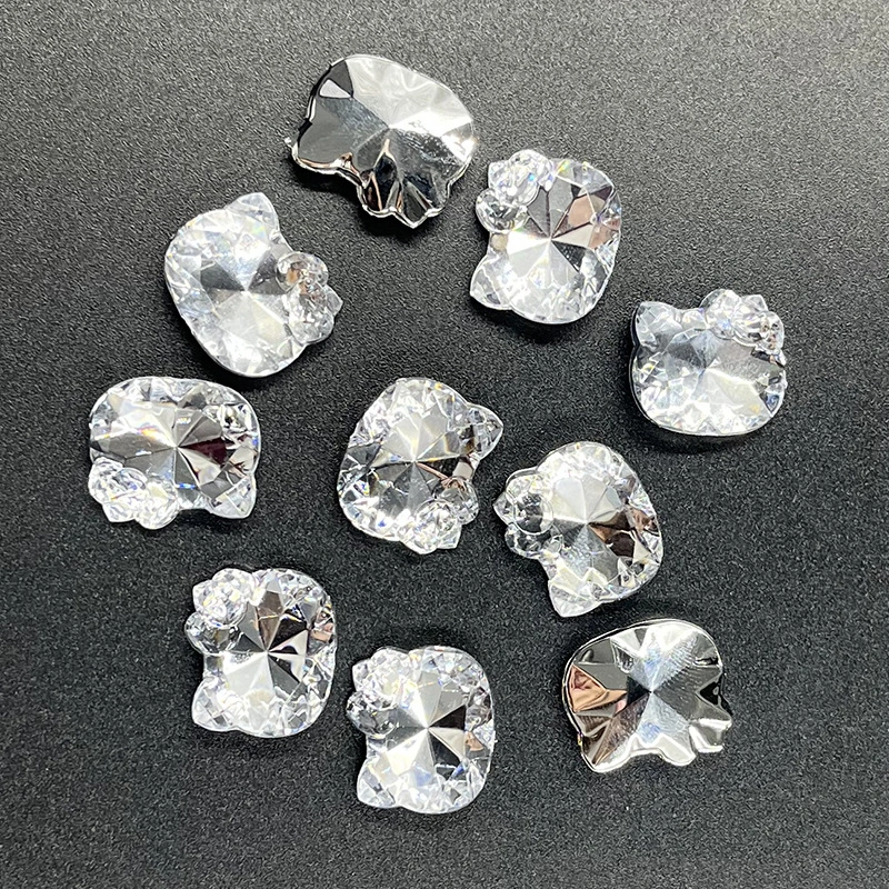 Cat Face Bow Acrylic Point Back Rhinestones for DIY Accessories gallery image 4 Cat Face Bow Acrylic Point Back Rhinestones for DIY Accessories gallery image 4