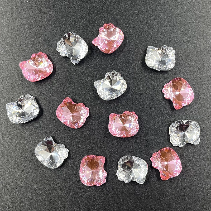 Cat Face Bow Acrylic Point Back Rhinestones for DIY Accessories main image