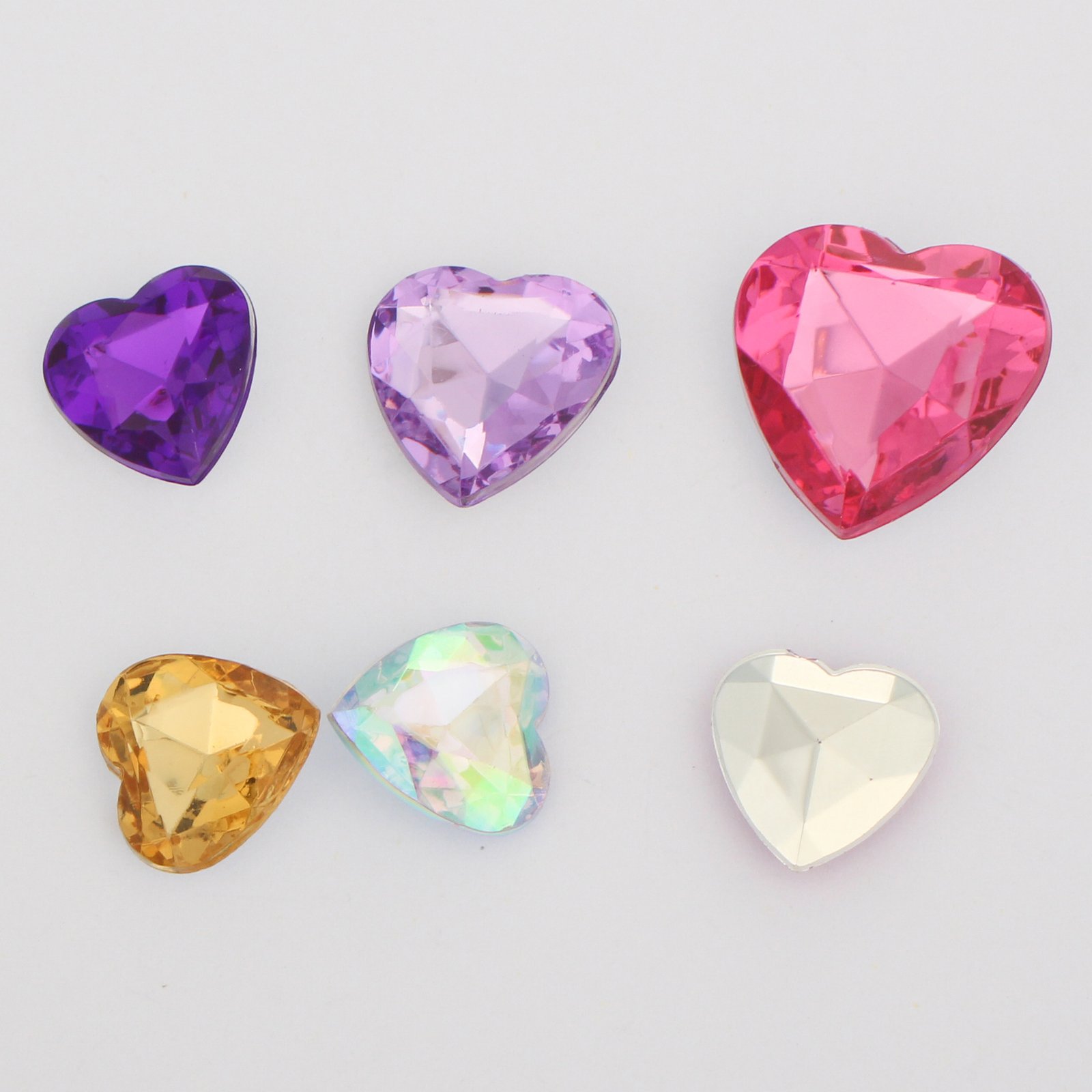 Heart Acrylic Point Back Gems for Jewelry Trim and Fashion Charm Embellishment gallery image 1 Heart Acrylic Point Back Gems for Jewelry Trim and Fashion Charm Embellishment gallery image 1