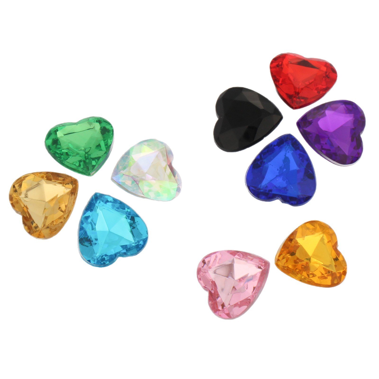 Heart Acrylic Point Back Gems for Jewelry Trim and Fashion Charm Embellishment gallery image 2 Heart Acrylic Point Back Gems for Jewelry Trim and Fashion Charm Embellishment gallery image 2