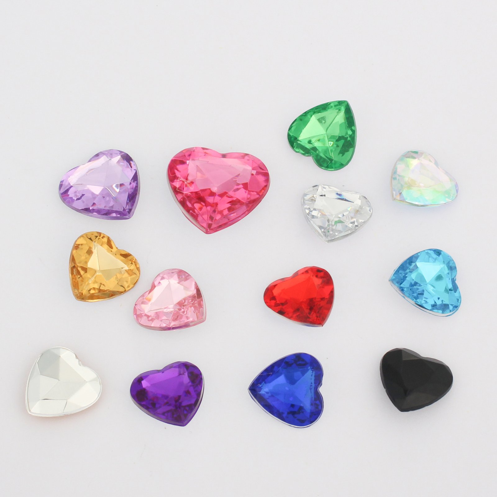 Heart Acrylic Point Back Gems for Jewelry Trim and Fashion Charm Embellishment main image