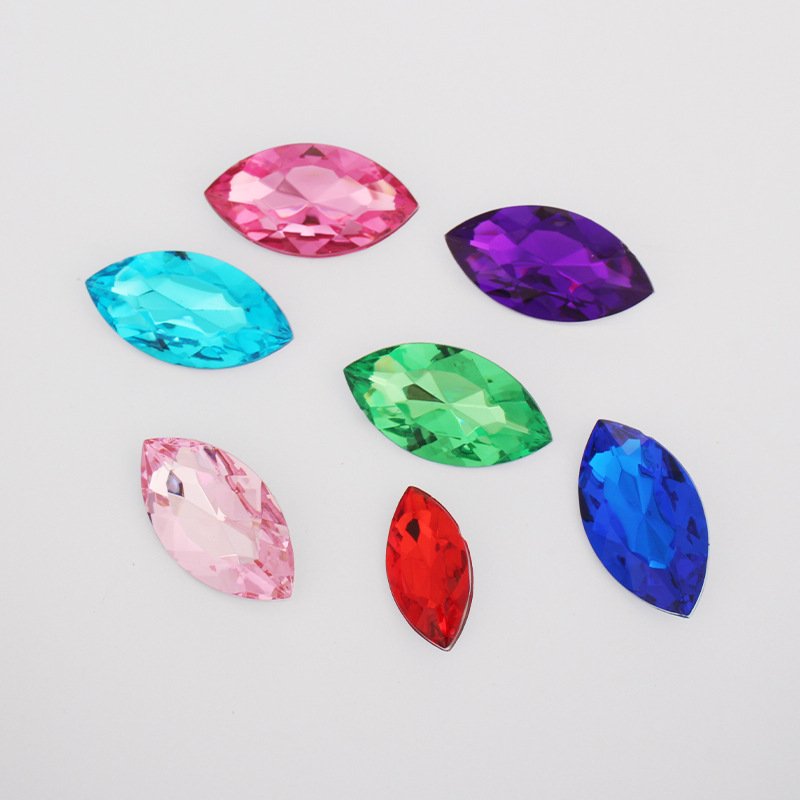 Marquise Acrylic Point Back Sewing Stones for Garment & Hair Accessory Embellishment gallery image 1