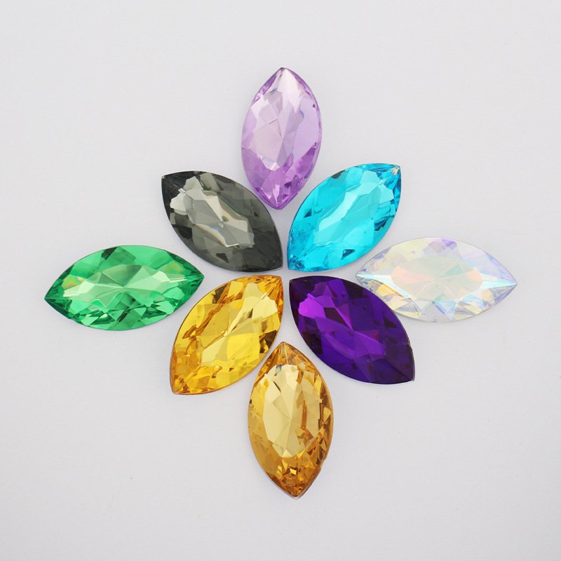 Marquise Acrylic Point Back Sewing Stones for Garment & Hair Accessory Embellishment main image