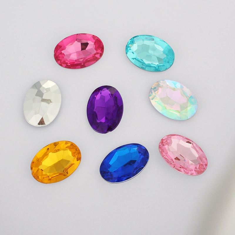 Oval Acrylic Point Back Rhinestones for DIY Accessories gallery image 1 Oval Acrylic Point Back Rhinestones for DIY Accessories gallery image 1