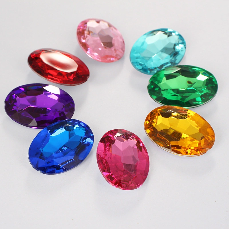 Oval Acrylic Point Back Rhinestones for DIY Accessories main image