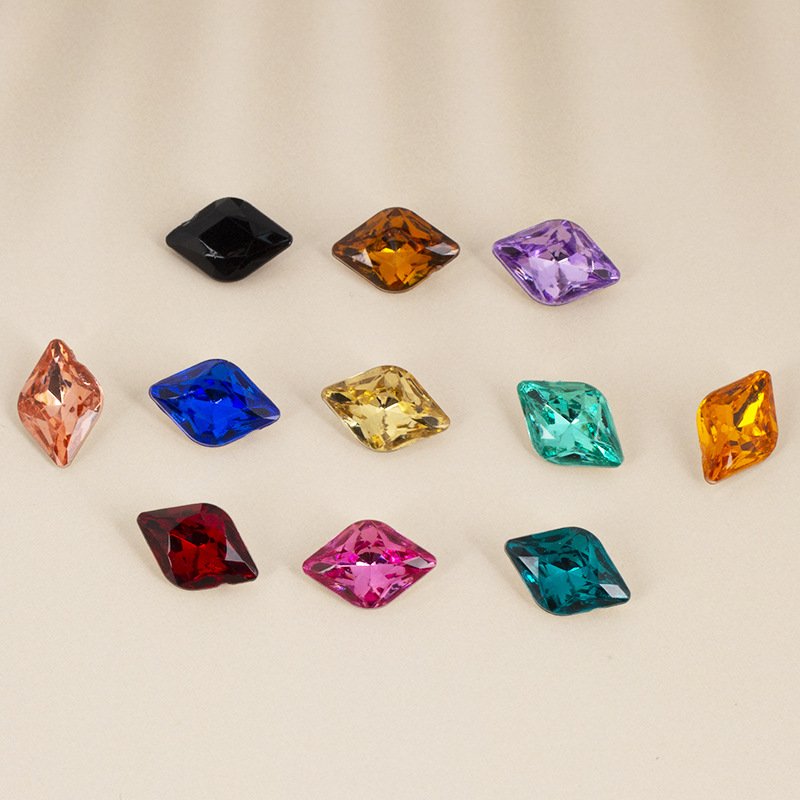 Mini Rhombus Acrylic Point Back Nail Art Gems for Mixed Color Craft Embellishment gallery image 1 Mini Rhombus Acrylic Point Back Nail Art Gems for Mixed Colors Craft Embellishment gallery image 1