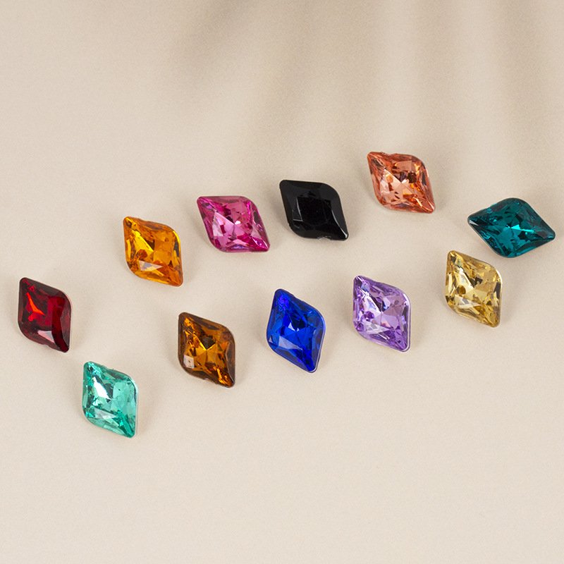 Mini Rhombus Acrylic Point Back Nail Art Gems for Mixed Colors Craft Embellishment main image