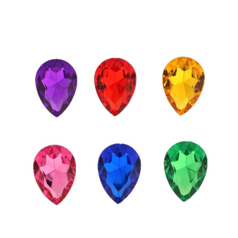 Teardrop Acrylic Point Back Rhinestone Drops for Jewelry and Garment Embellishment gallery image 2 Teardrop Acrylic Point Back Rhinestone Drops for Jewelry and Garment Embellishment gallery image 2