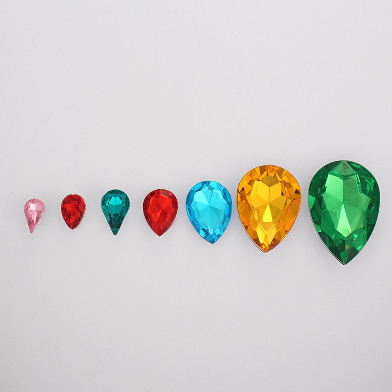 Teardrop Acrylic Point Back Rhinestone Drops for Jewelry and Garment Embellishment main image Teardrop Acrylic Point Back Rhinestone Drops for Jewelry and Garment Embellishment main image