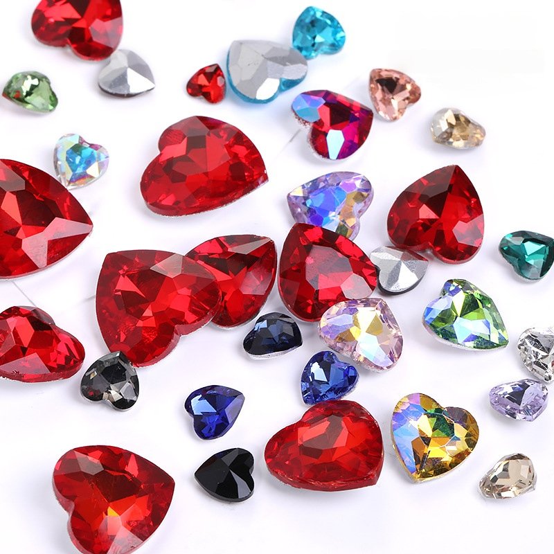 Heart Glass Point Back Rhinestones for Nail Art, Phone Cases & Fashion Accessories main image