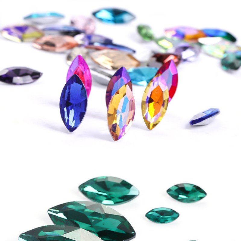 Marquise AB Glass Point Back Rhinestones for Phone Cases, Garments & Crystal Decoration gallery image 1 Marquise AB Crystal Glass Point Back Rhinestones for Phone Cases, Garments & Crystal Decoration gallery image 1