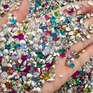 Mixed Shape Glass Point Back Rhinestones for Nail Art & Craft Decoration main image