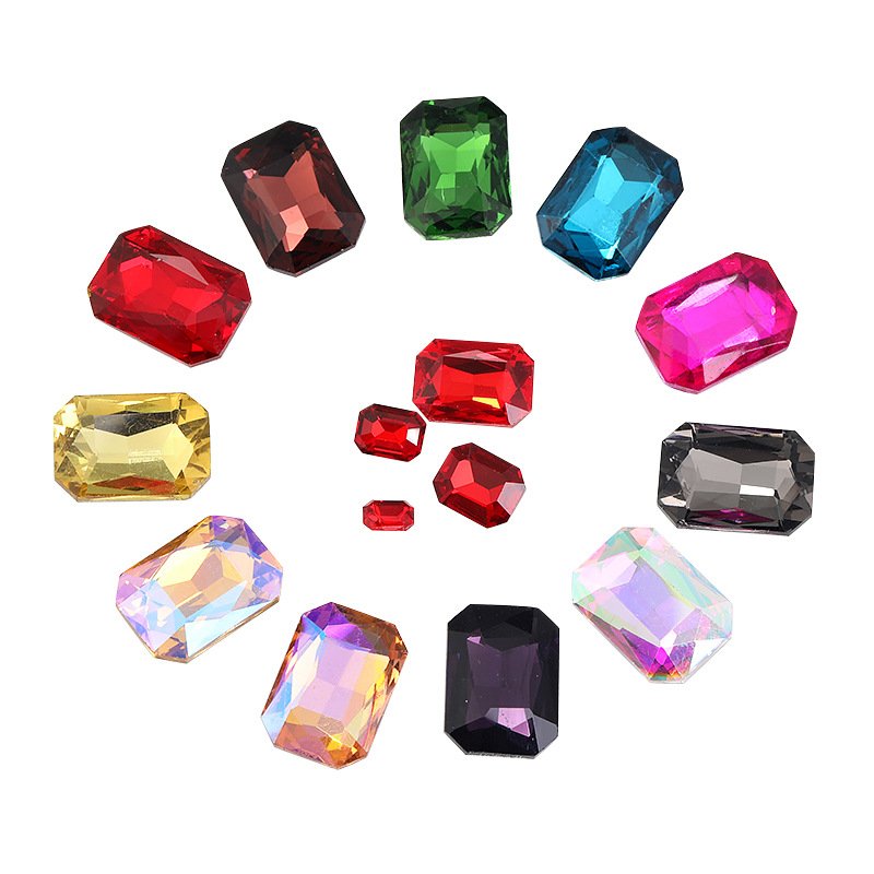 Octagon Rectangle Glass Point Back Rhinestones for Garments & Accessories gallery image 2 Octagon Rectangle Glass Point Back Rhinestones for Garments & Accessories gallery image 2