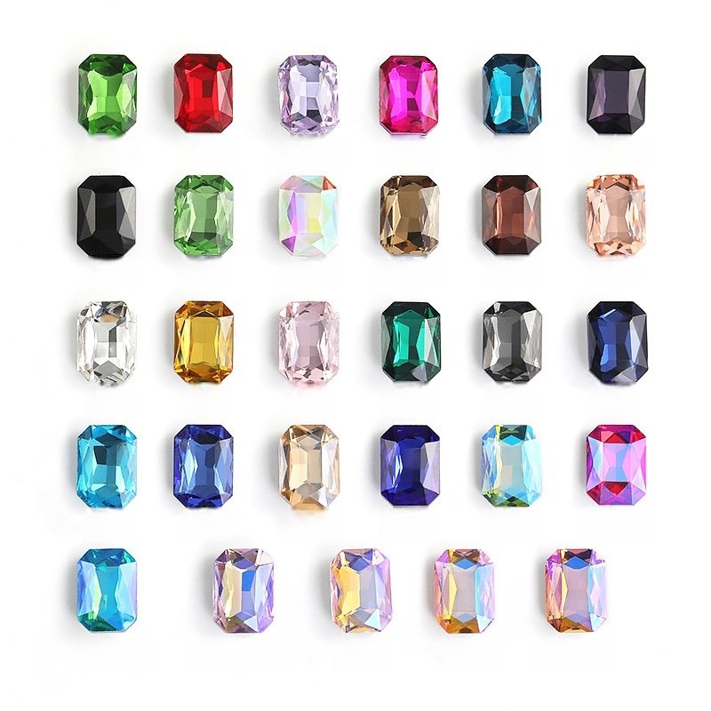 Octagon Rectangle Glass Point Back Rhinestones for Garments & Accessories gallery image 1 Octagon Rectangle Glass Point Back Rhinestones for Garments & Accessories gallery image 1