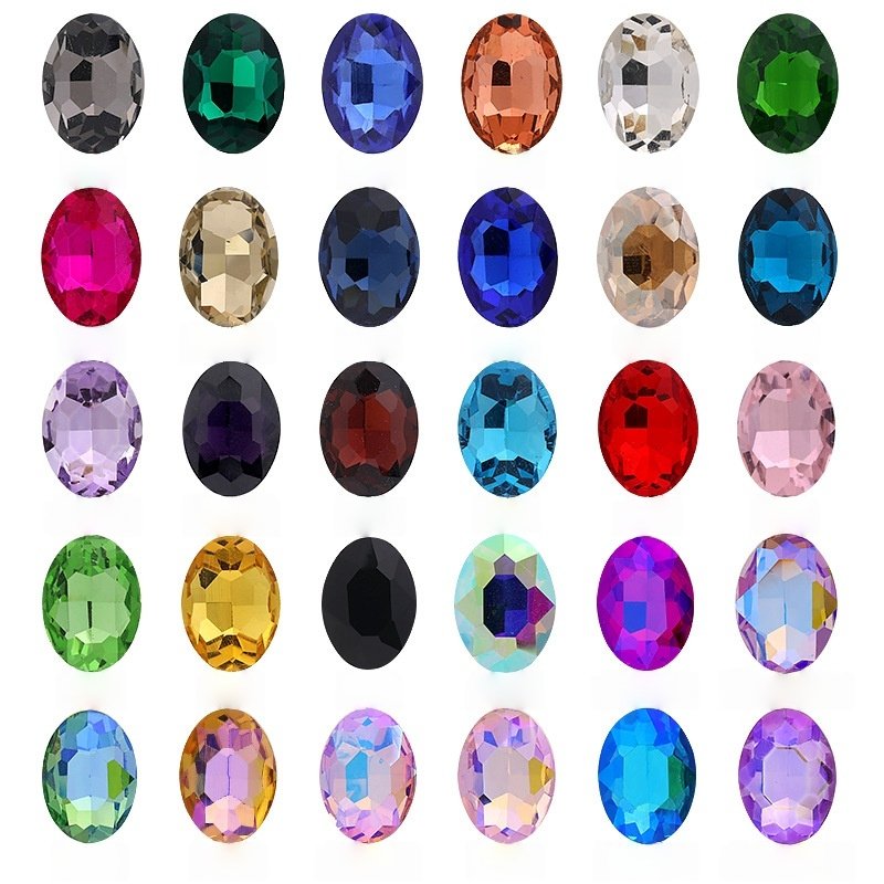 Oval Glass Point Back Rhinestones for Garment and Accessory Decoration gallery image 1