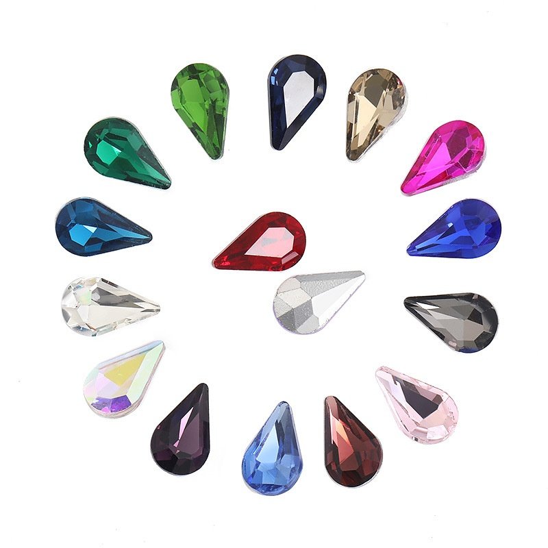 Pointed Teardrop Glass Point Back Rhinestones in 5×8mm, 6×10mm & 8×13mm main image Pointed Teardrop Glass Point Back Rhinestones in 5×8mm, 6×10mm & 8×13mm main image