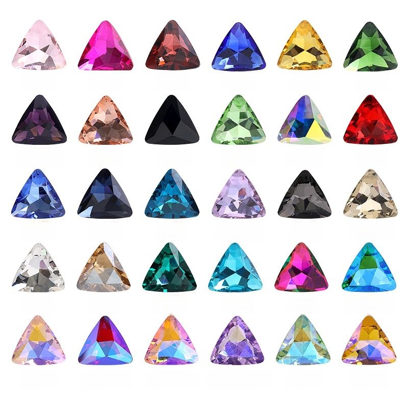 Triangle Glass Point Back Rhinestones in 8mm, 10mm & 18mm for Accessories gallery image 1