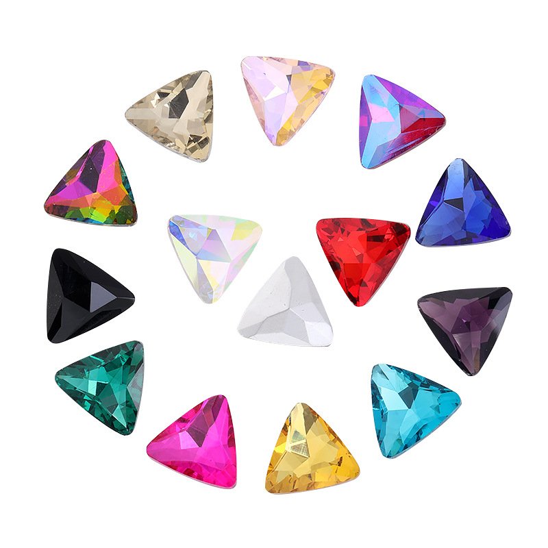 Triangle Glass Point Back Rhinestones in 8mm, 10mm & 18mm for Accessories gallery image 3
