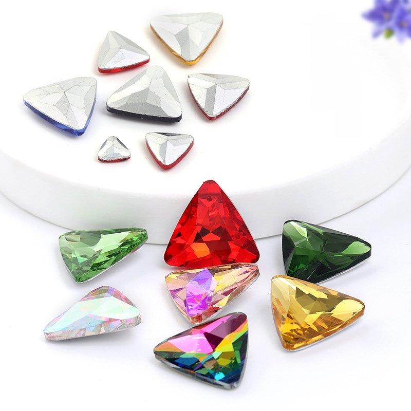 Triangle Glass Point Back Rhinestones in 8mm, 10mm & 18mm for Accessories main image Triangle Glass Point Back Rhinestones in 8mm, 10mm & 18mm for Accessories main image