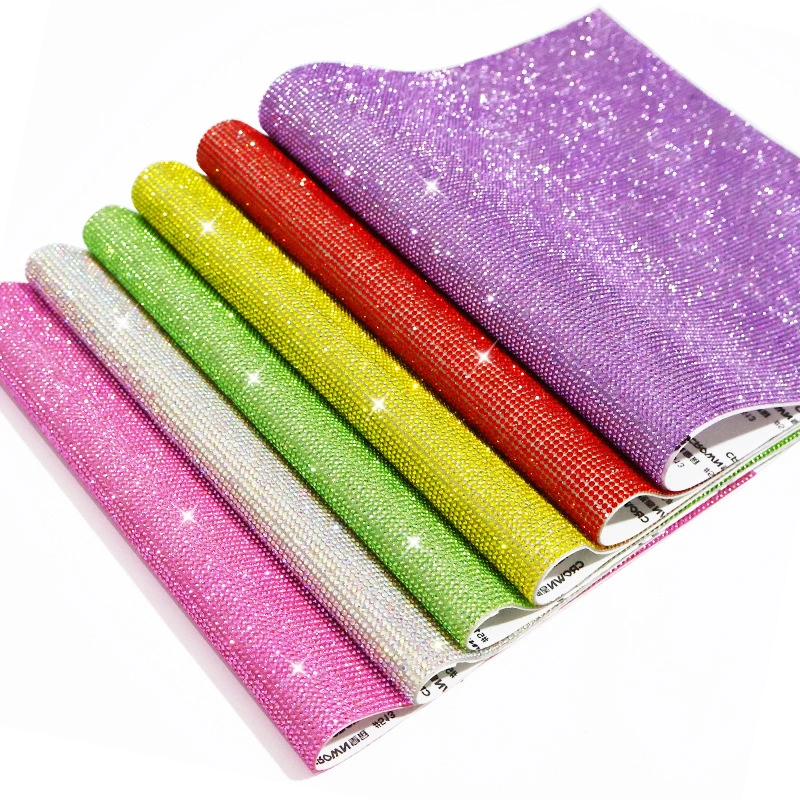 2mm Glass Rhinestone Mesh Sheet with Hotfix or Self-Adhesive Backing for Shoes Bags and Garments gallery image 3