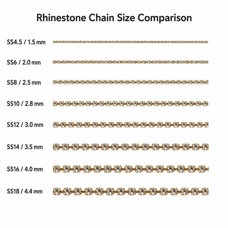Mocha Rhinestone Chain Trim for Garments, Bags & Accessories gallery image 4
