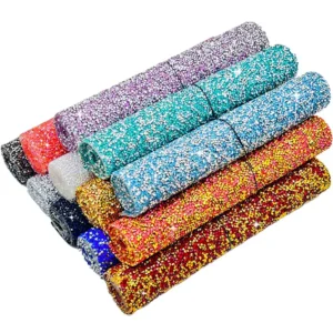 24x40cm Resin Rhinestone Sheet with Hotfix or Self-Adhesive Backing for Phone Cases Bags and Garments main image Resin rhinestone sheet rolls in mixed colors for phone cases and bags