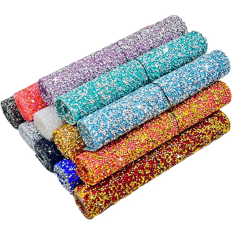Resin rhinestone sheet rolls in mixed colors for phone cases and bags